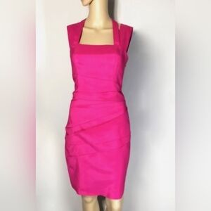 Express Strapless Hot Pink Dress